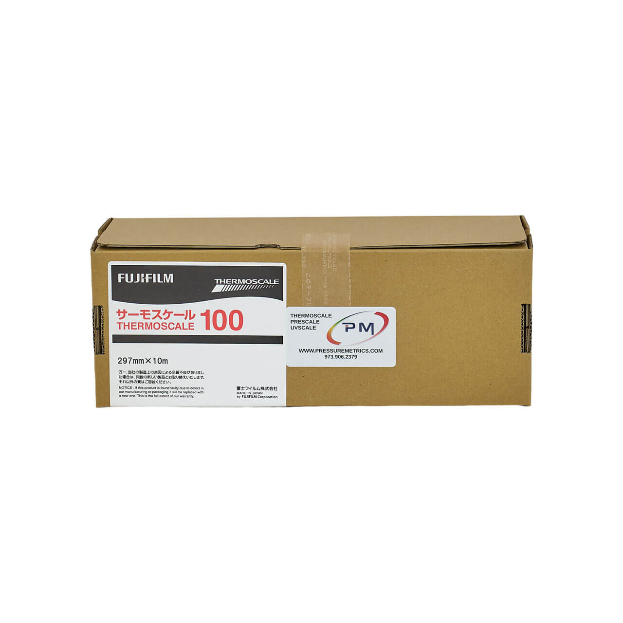 Fujifilm Thermoscale 100 Heat Mapping Film Roll Cardboard box on a white background